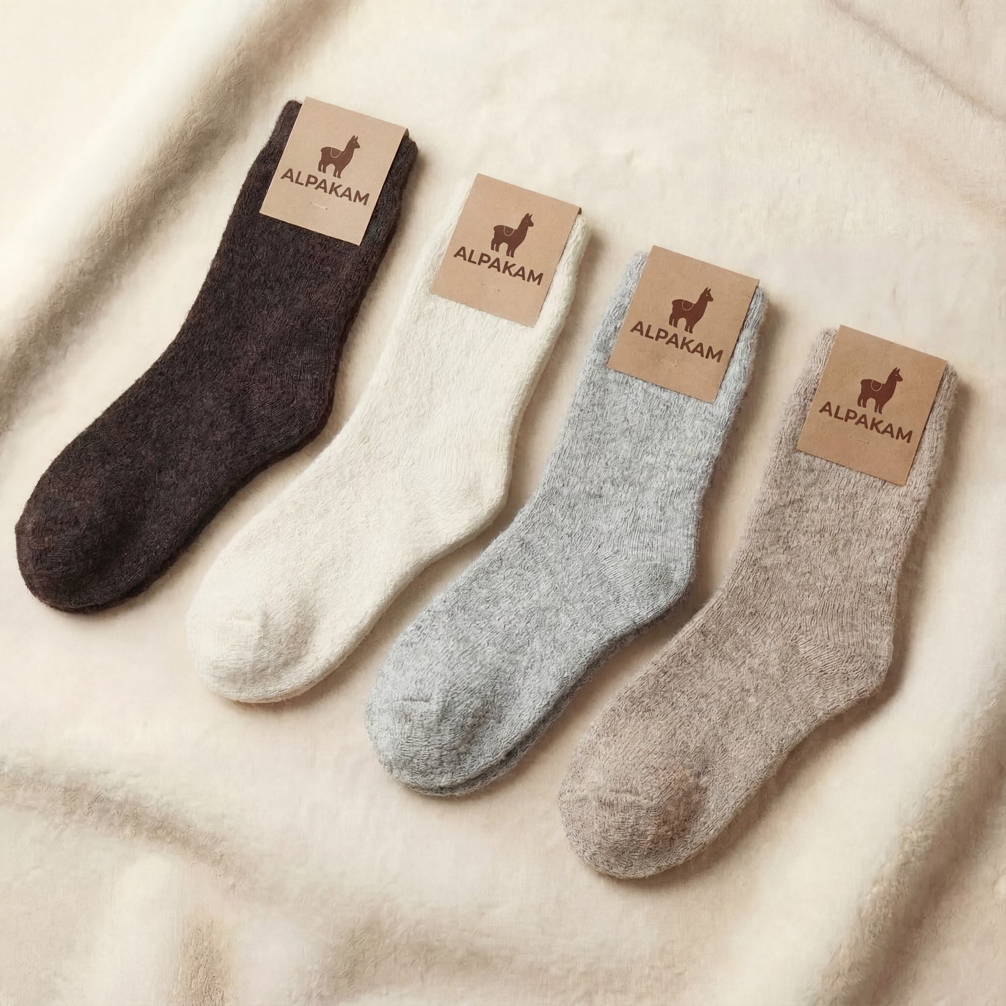 Doğal Alpaka Yünü Kış Çorabı
