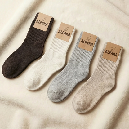 Doğal Alpaka Yünü Kış Çorabı