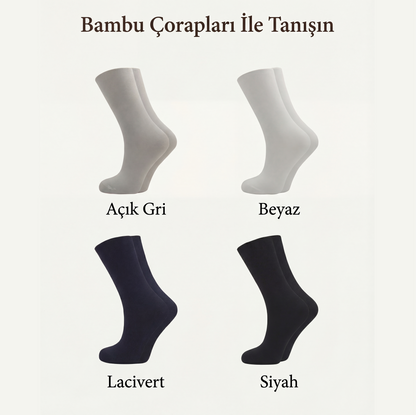 6'lı Bambu Soket Diyabetik Şeker Çorabı