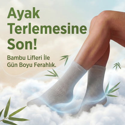 6'lı Bambu Soket Diyabetik Şeker Çorabı